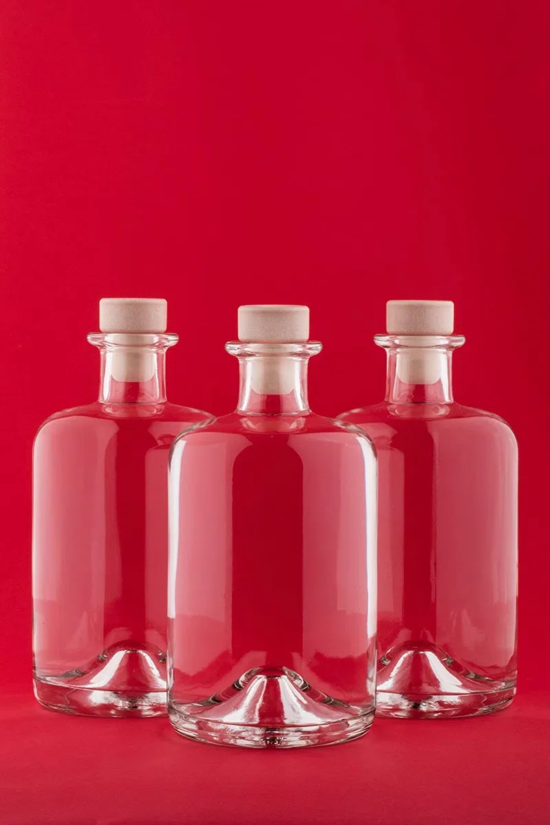 10 bottiglie vuote di vetro da 350 ml, flaconi da farmacista con tappo di sughero, per vino, liquore, aceto e olio, da riempire, 0,35 l
