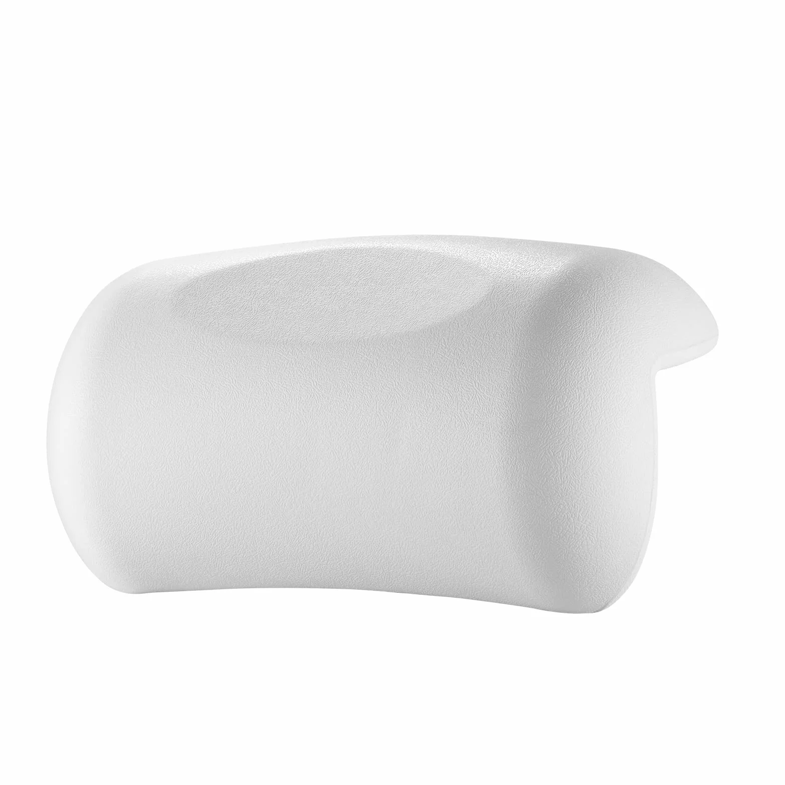 Cuscino da Bagno, Cuscino di Vasca da Bagno in PU con Ventose, Impermeabile Cuscino per Collo Testa Vasca da Bagno, Facile da Pulire, Cuscino Poggiatesta Ergonomico per Tutti i Tipi di Vasca - Bianco