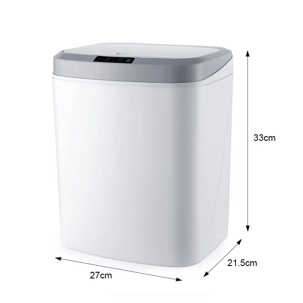 SIC Pattumiera Automatica Piccola (16 Litri) Pattumiera Bagno, Cucina, Bidone Intelligente Porta Spazzatura Elettrica Smart, Pattumiera Intelligente e Antiodore, Cestino con Sensore di Movimento