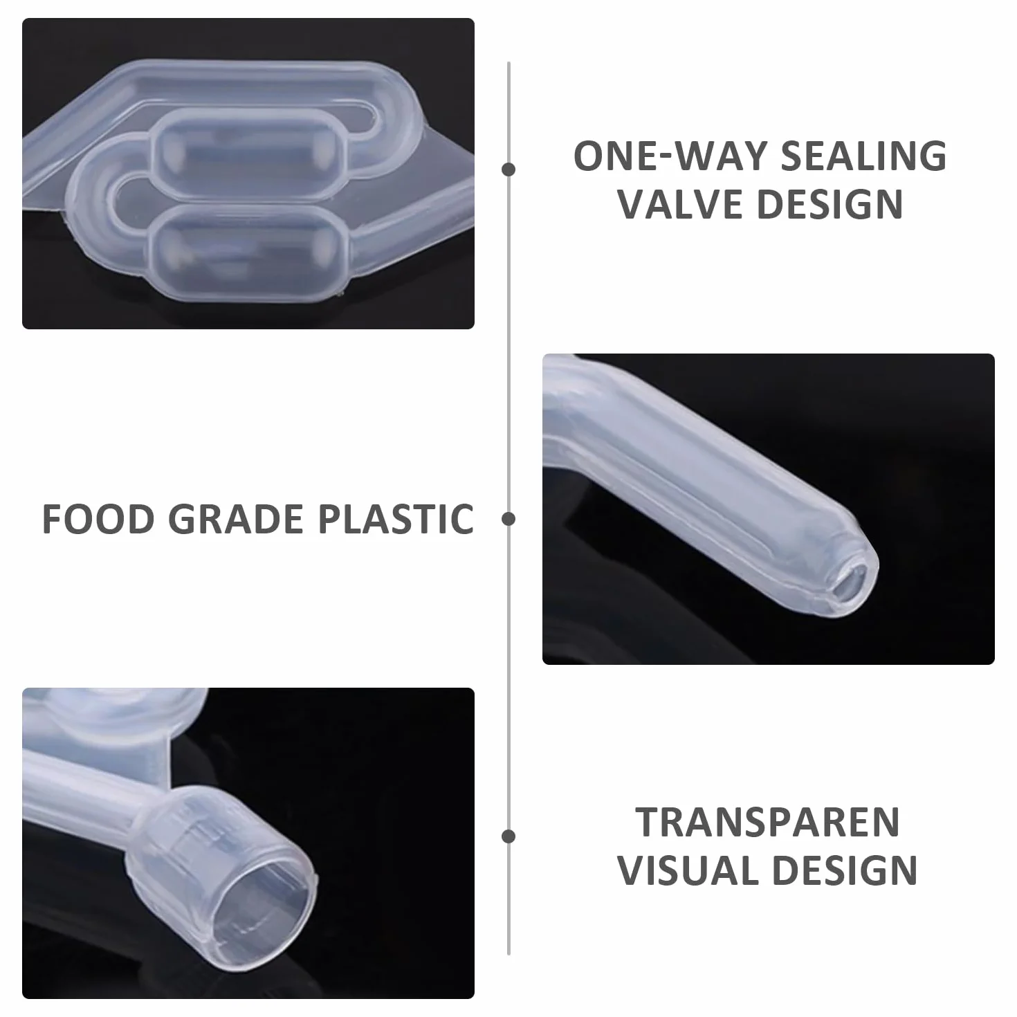 MEMOFYND 5 pezzi tubi di fermentazione, 5 tappi in silicone, 1 sacchetto di conservazione, set per la preparazione della birra, tubi di fermentazione con tappi in gomma, valvola di scarico per la