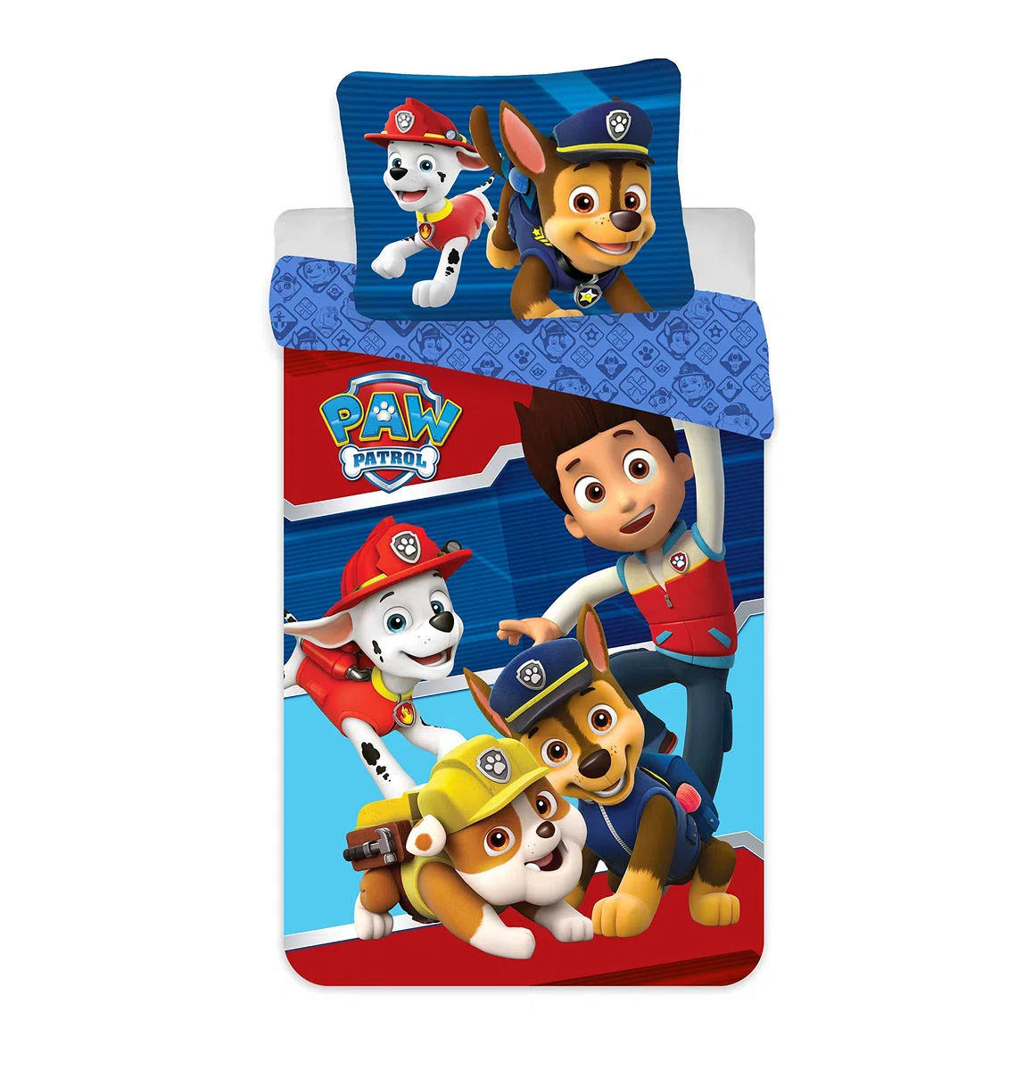 Biancheria da letto Paw Patrol, copripiumino 140 x 200 cm + federa 63 x 63 cm, set di biancheria da letto per bambini