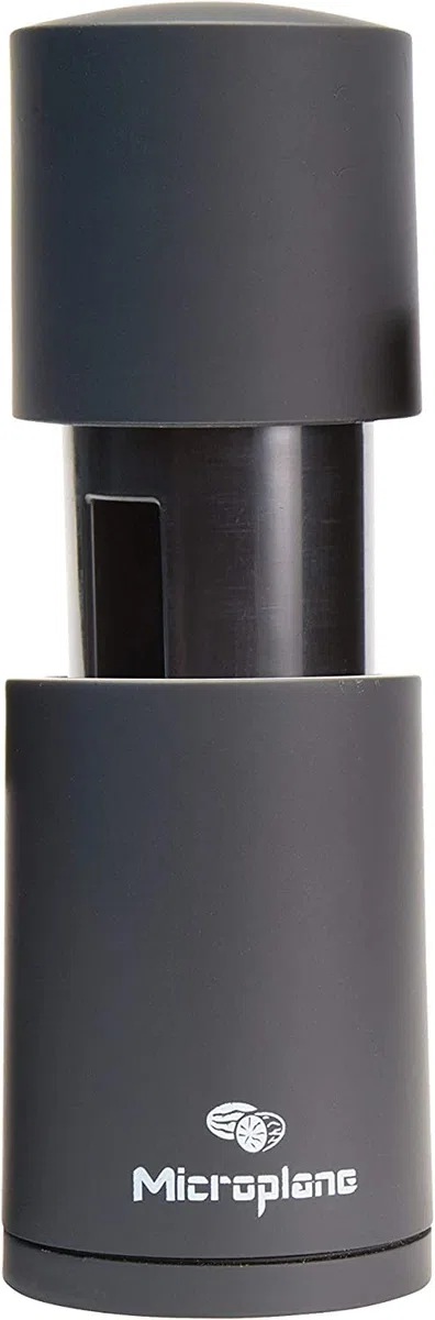 Microplane Macina Spezie Nero per Noci moscate, Cannella e Fave Tonka