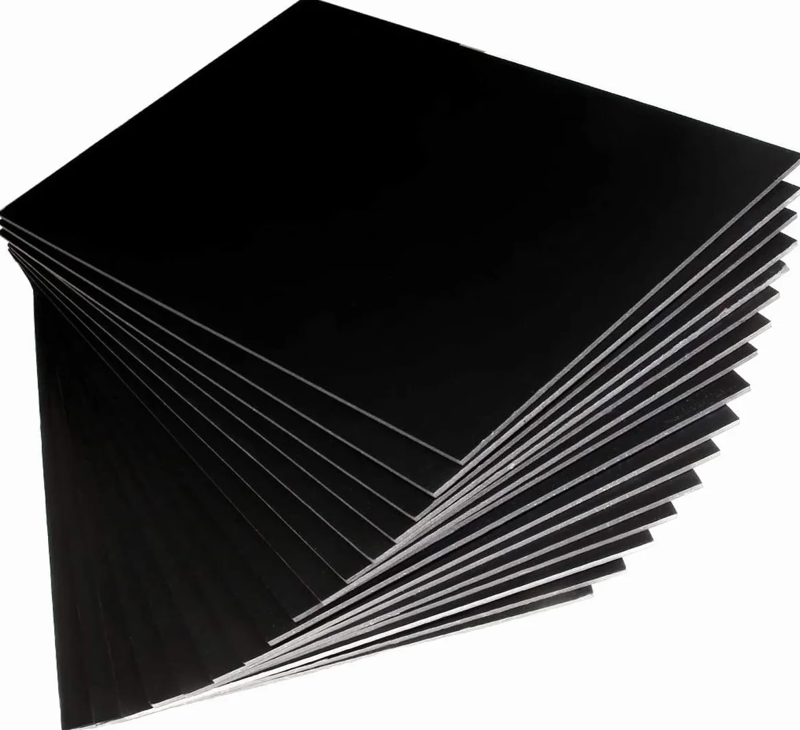 SENENQU 16 Pezzi Polistirolo Pannelli A3 Neri 5 mm, Poliplat in Cartone Pressato Leggero, Pannelli in Schiuma per Arte, Presentazioni, Modellismo, Scuola e Ufficio