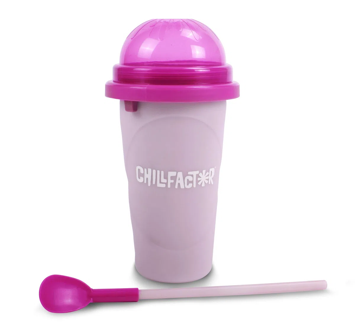 Frigo bicchieri Slushy Maker Chill Factor | Bicchieri per gelato istantaneo con cannuccia cucchiaino | Ice cream maker per granita frozen lampone