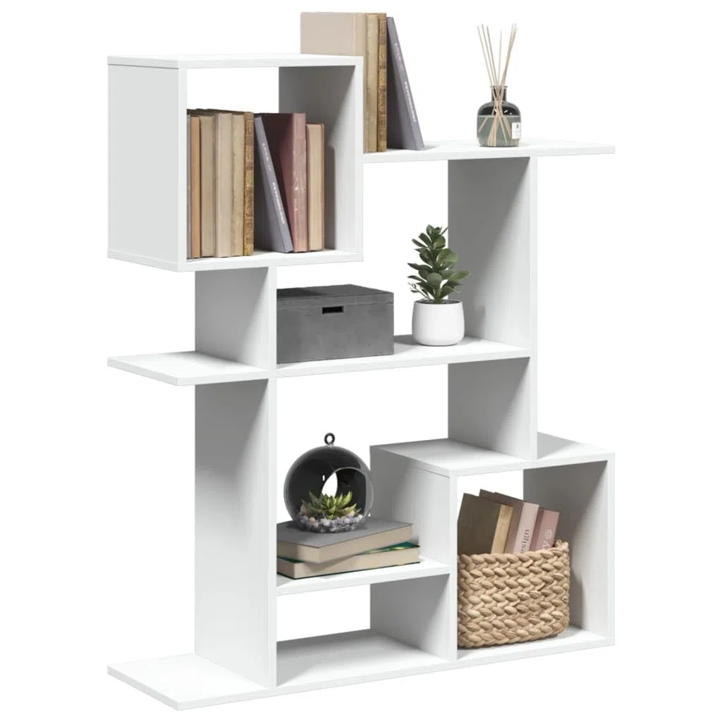 vidaXL Libreria Divisorio Bianca 92x29x112 cm in Truciolato, libreria, Mobile Porta Libri, scaffale portaoggetti, Porta Libri, scaffale per Libri