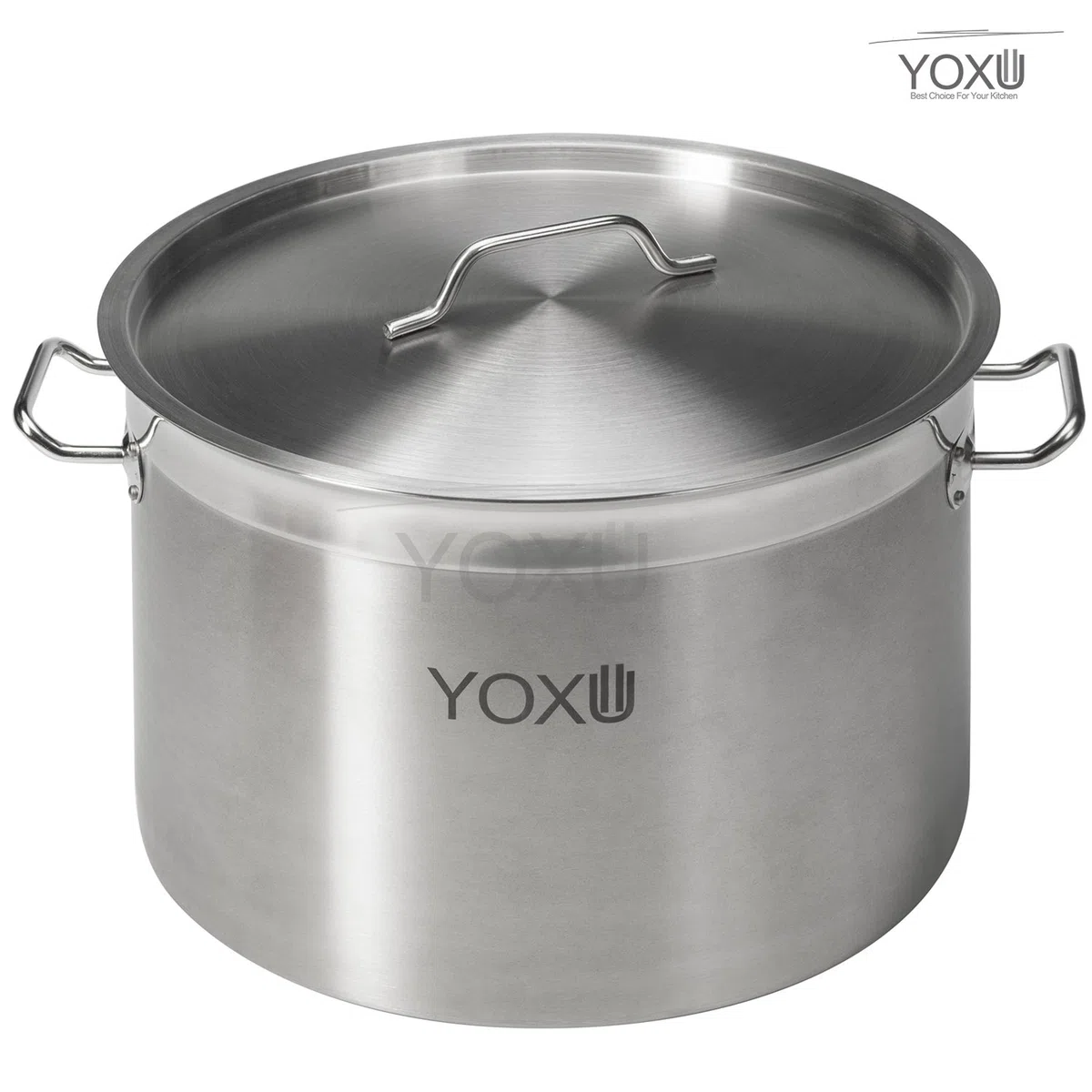 PENTOLA CON COPERCHIO ACCIAIO INOX 18/10 CUCINA CATERING RISTORANTE AISI 304 (Diametro 25 cm altezza 18 cm)
