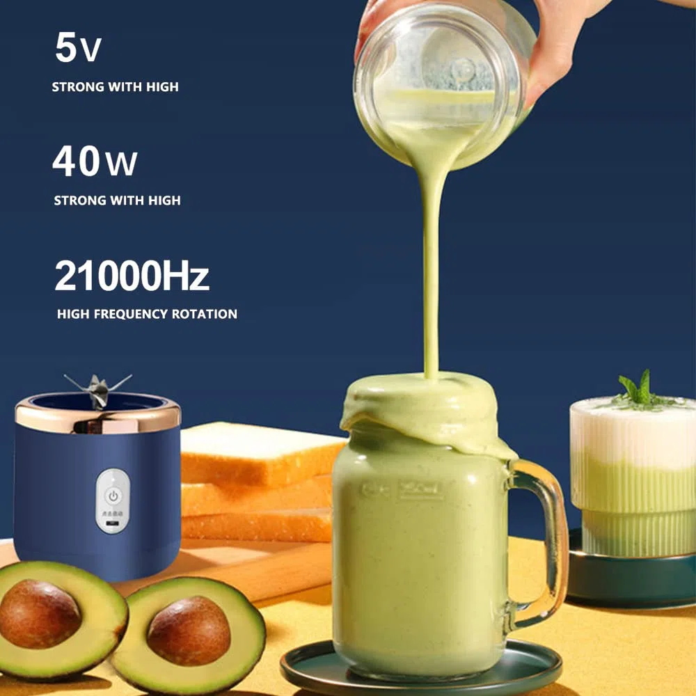 Mixer Smoothie Maker, frullatore portatile, Frullatore per smoothie da portare con 2 bottiglie da 450 ml, Adatto per famiglie, campeggio e sport, Rosa