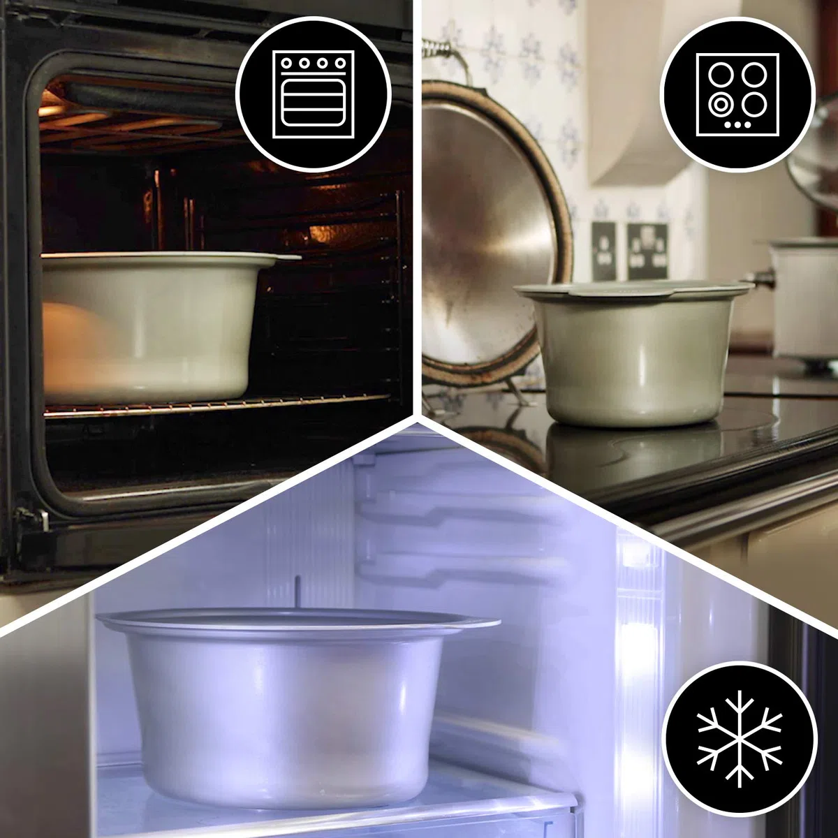Crock-pot Pentola per Cottura Lenta, Slow Cooker, 4.5l, fino a 5 Persone, DuraCeramic, Sauté per rosolare su Gas e Induzione, Coperchio con Cerniera, 2 Impostazioni Cottura e Funzione Warm, Bianco