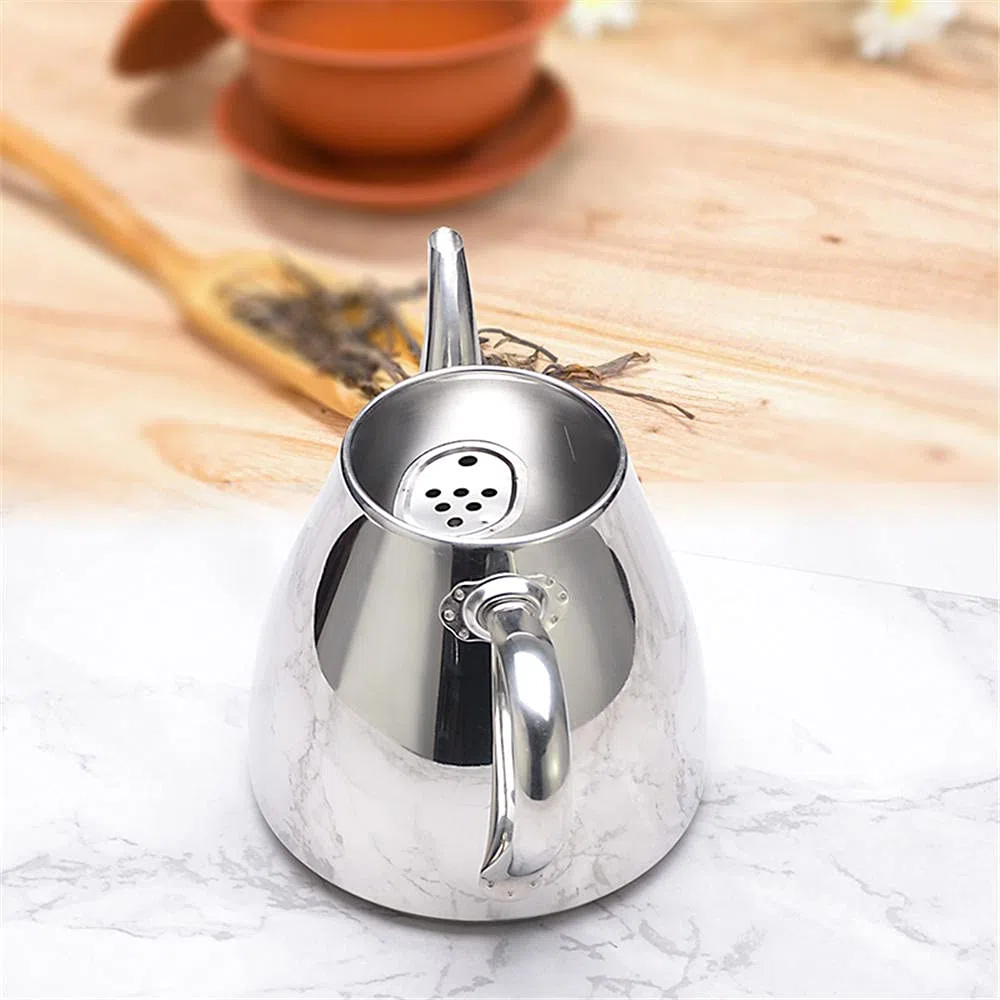 SANQIAHOME Teiera in acciaio inossidabile,1,5 litri,con filtro per infusione,caffè Teiera,argentato