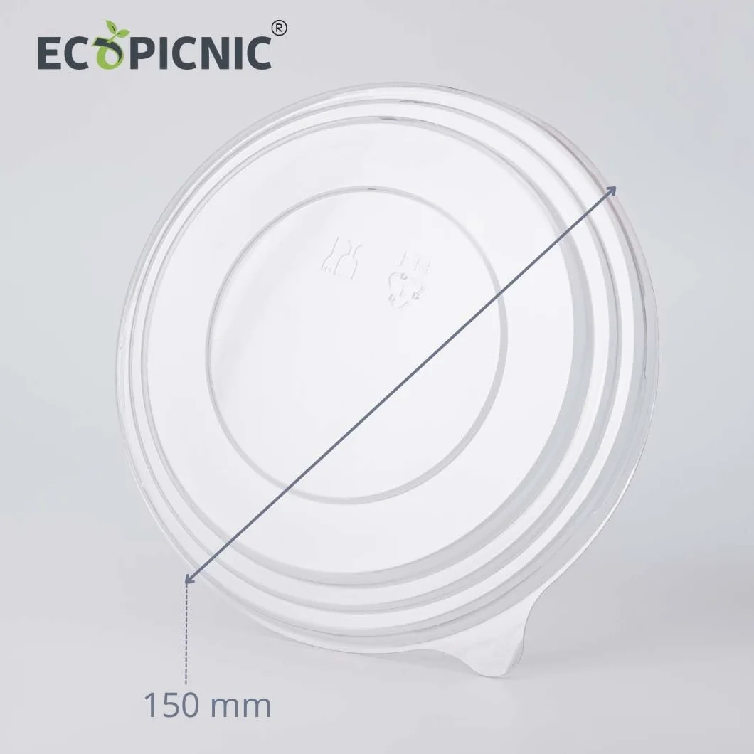 Ciotole per Insalata in Carta Kraft con Coperchio PP 500 ml - Confezione da 50 Pezzi | Contenitori Monouso Ecologici per Insalate, Poke Bowl, Cibo da Asporto