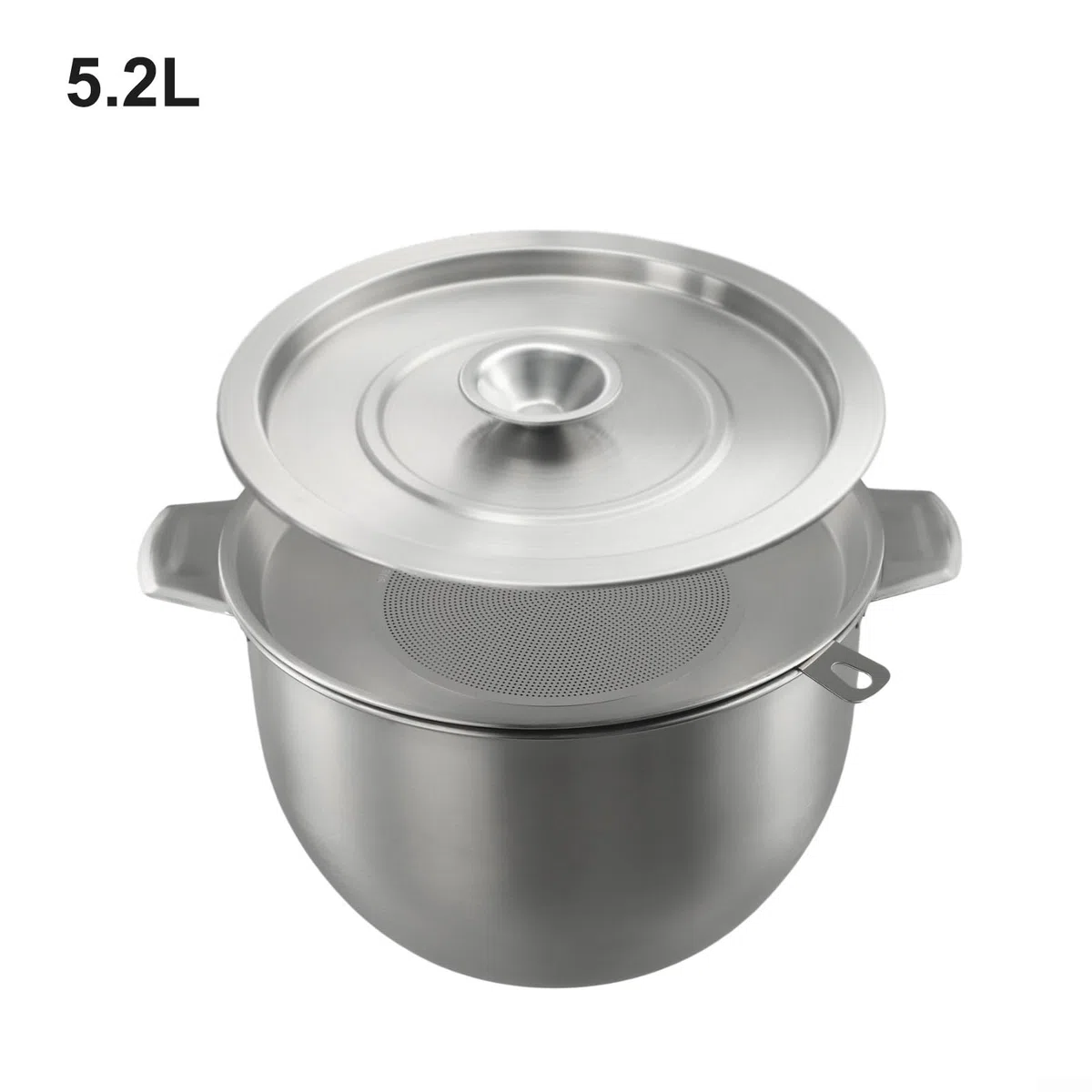 Vaso filtrante per olio con coperchio sicuro e rete integrata per filtrare e conservare oli aromatizzati fatti in casa in cucina (5,2 L)