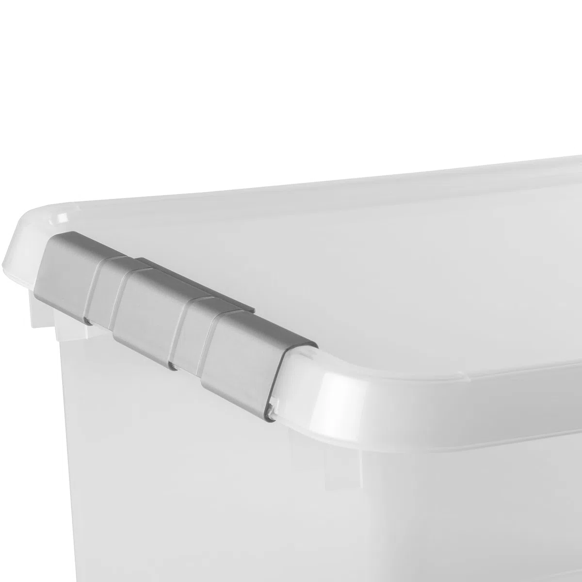 Sunware Comfort Line scatole in plastica con coperchio 36L - 50x40x26cm - set da 4 - contenitori in plastica con coperchio trasparenti impilabili