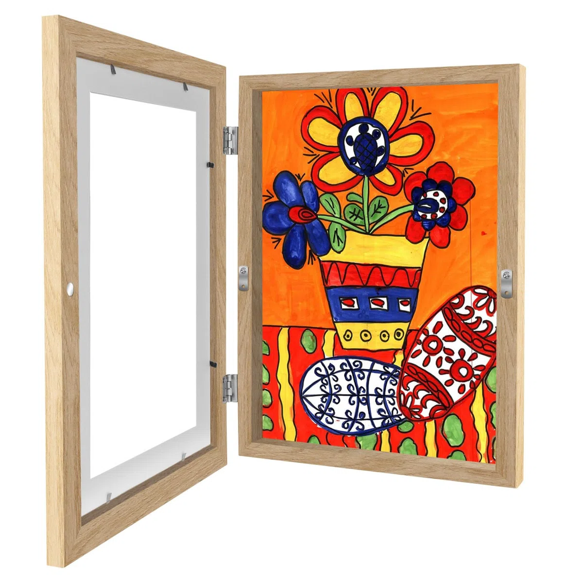 1 confezione di cornici per bambini intercambiabili 8,5 x 11 per progetti artistici per bambini cornici artistiche per bambini con apertura frontale, in legno