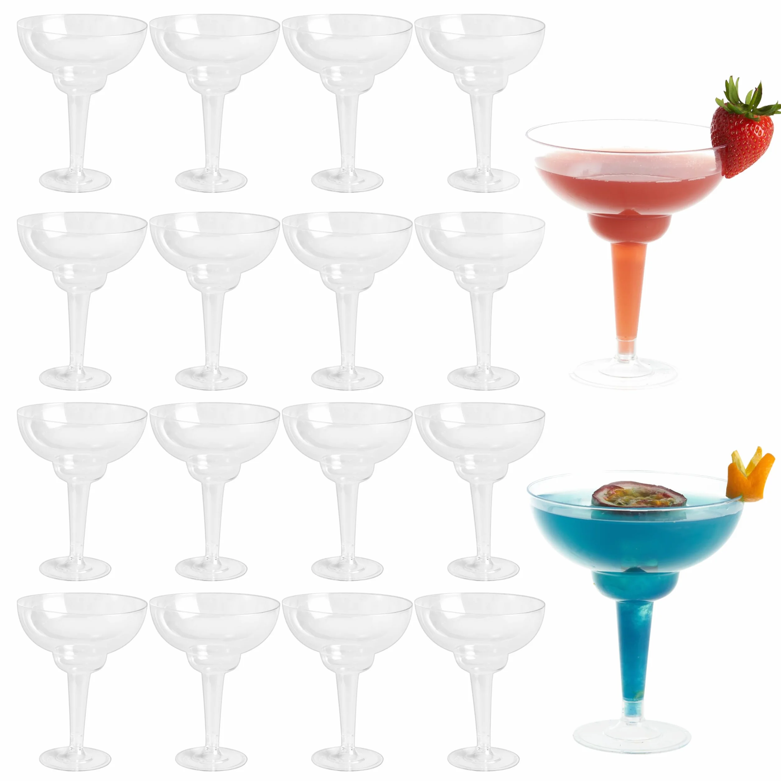 Matana - 30 Eleganti Bicchieri da Cocktail Margarita in Plastica, 360ml - Resistenti e Riutilizzabili - Bicchieri da Martini Daiquiri per Matrimoni Compleanni, Natale, Feste