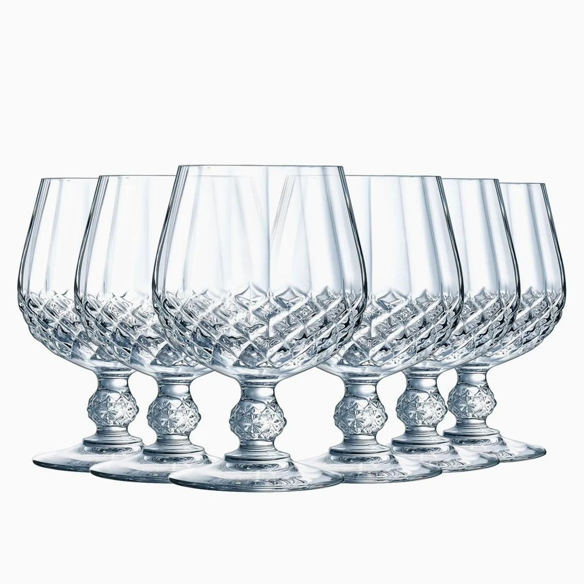 Cristal D'arques Paris - Set di 6 bicchieri da cognac da 32 cl, in Kwarx, lucidi, trasparenti e ad alta resistenza, realizzati in Francia, confezione rinforzata, adatto alla vendita online.