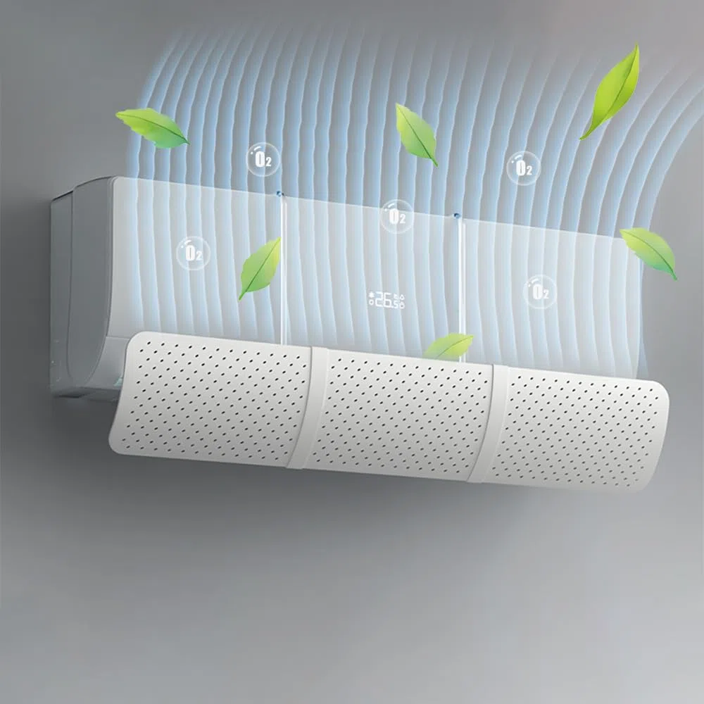 Deflettore per condizionatore, Anti Diretto Blowing condizionatore d' Aria Shield Cold condizionatore d' Aria deflettore. (Bianco)