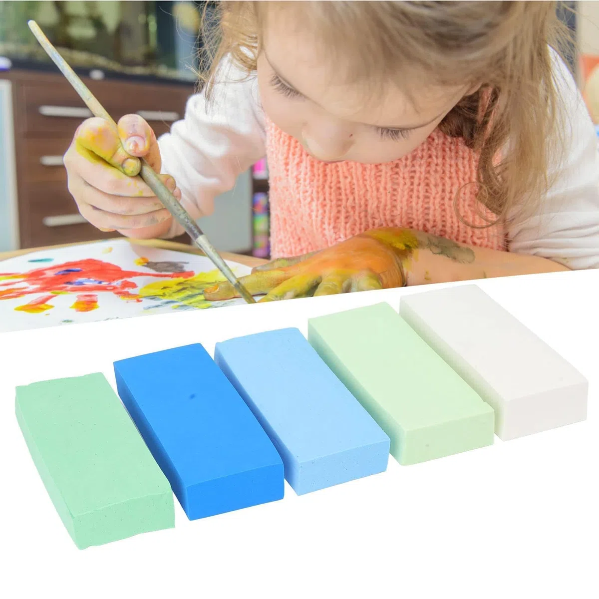 Set di 5 Spugne per Pittura, Leggere e Portatili per Acquerello, Artigianato e Ceramica