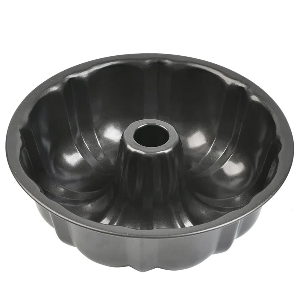 Teglia da forno rotonda in acciaio, stampo per torta Ø 22 cm con rivestimento antiaderente, deliziosa teglia antiaderente stabile, nero