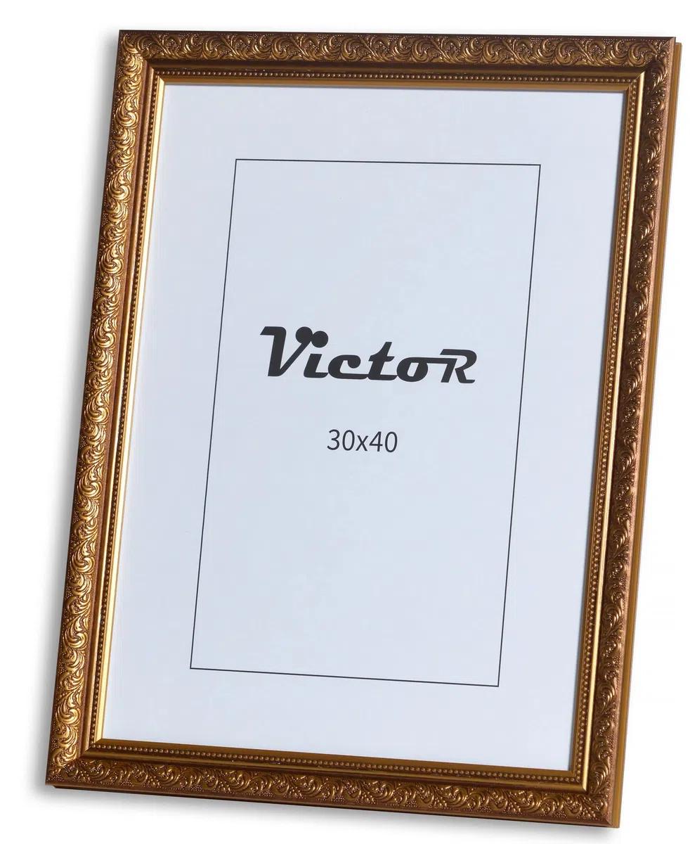 Victor cornice portafoto “Rubens” marrone oro 30x40 cm – profilo: 30 x 20 mm – stile barocco antico – vetro vero – decorazione per la casa