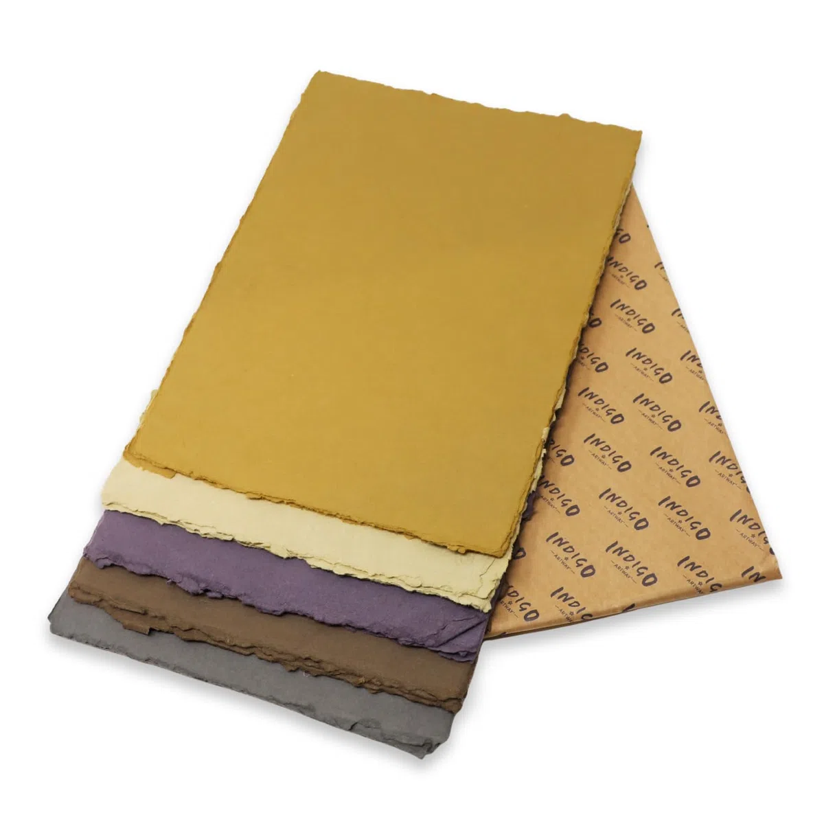 Artway Indigo - Carta di Cotone A4 - Carta Colorata Fatta a Mano/100% Cotone - Da 220 gsm a 250 gsm - Texture Liscia - Confezione Mista A4 da 5 Colori x 25 Fogli