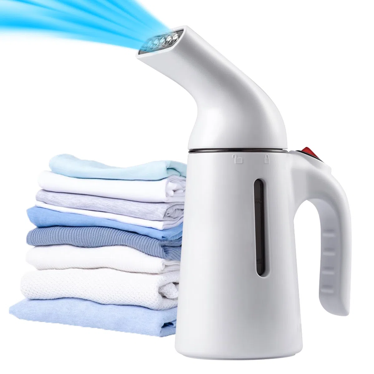 Souvik Ferro da Stiro a Vapore con Spegnimento Automatico, Riscaldamento Rapido, Rimozione Rapida Delle Pieghe, Vaporizzatore per Viaggi, Ufficio, Casa, Serbatoio da 120 ml, 700 W, Bianco