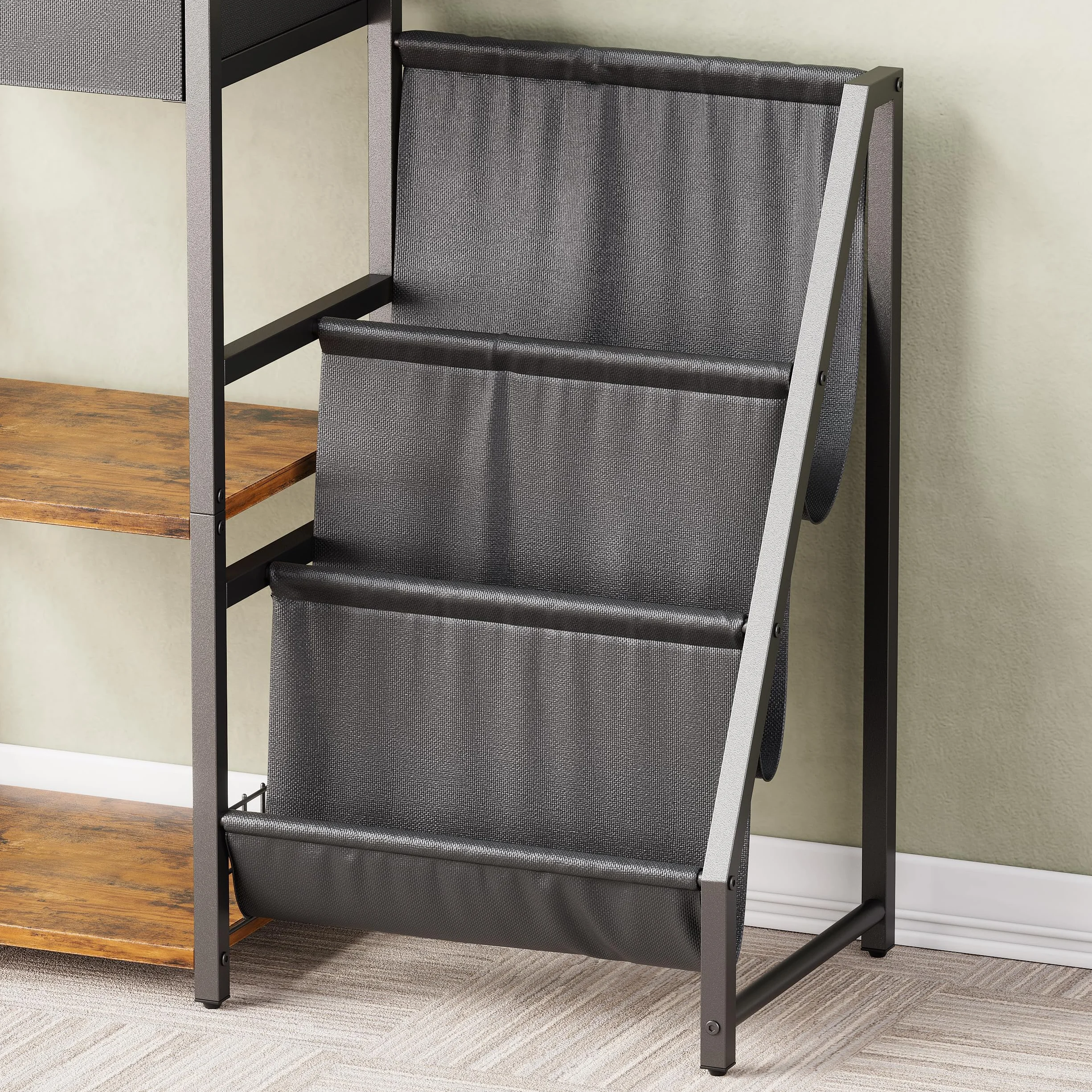Supporto per giradischi a 3 ripiani, stile vintage, con cassetto, supporto per dischi in vinile, con 3 livelli, 86 x 30 x 75 cm