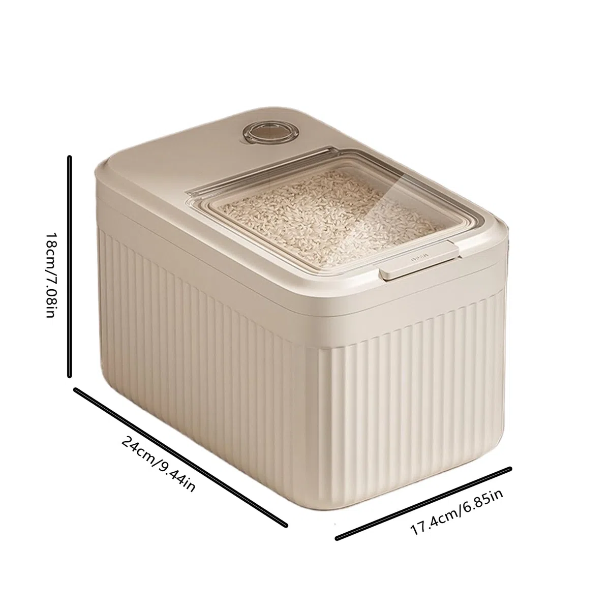 Contenitore ermetico per alimenti, 5 kg, contenitori alimentari con coperchi, contenitore per cereali, riso, farina e alimenti secchi