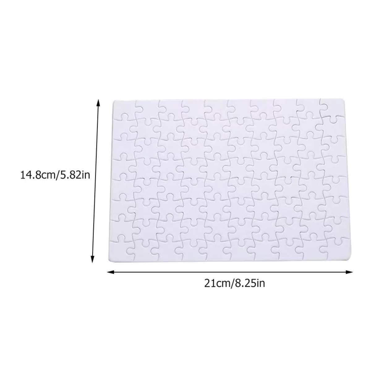Uonlytech Puzzle Vuoto Sublimazione A5 80 Pezzi su Carta per Trasferimento Termico 10 Fogli Fai da Te per Pressa a Caldo Forniture per Puzzle Fotografico Decorativo e Creativo