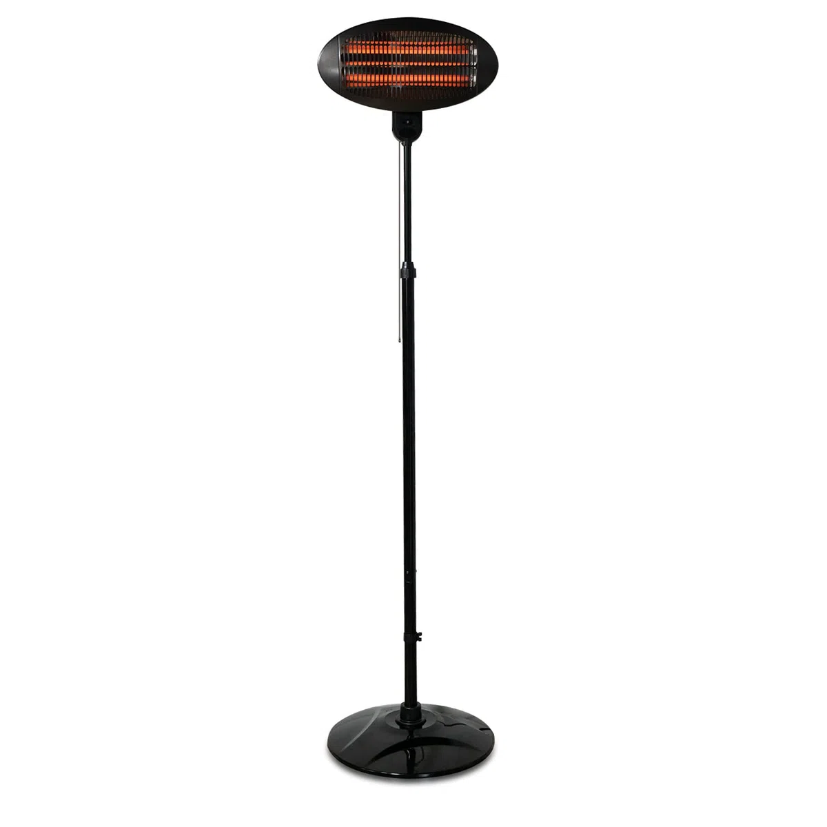 Navaris Lampada Riscaldante Esterno con 3 Barre - Riscaldatore da Terrazzo - Stufa Elettrica Interno Potenza 2000W - Radiatore Calore Cavo 3m - Nero