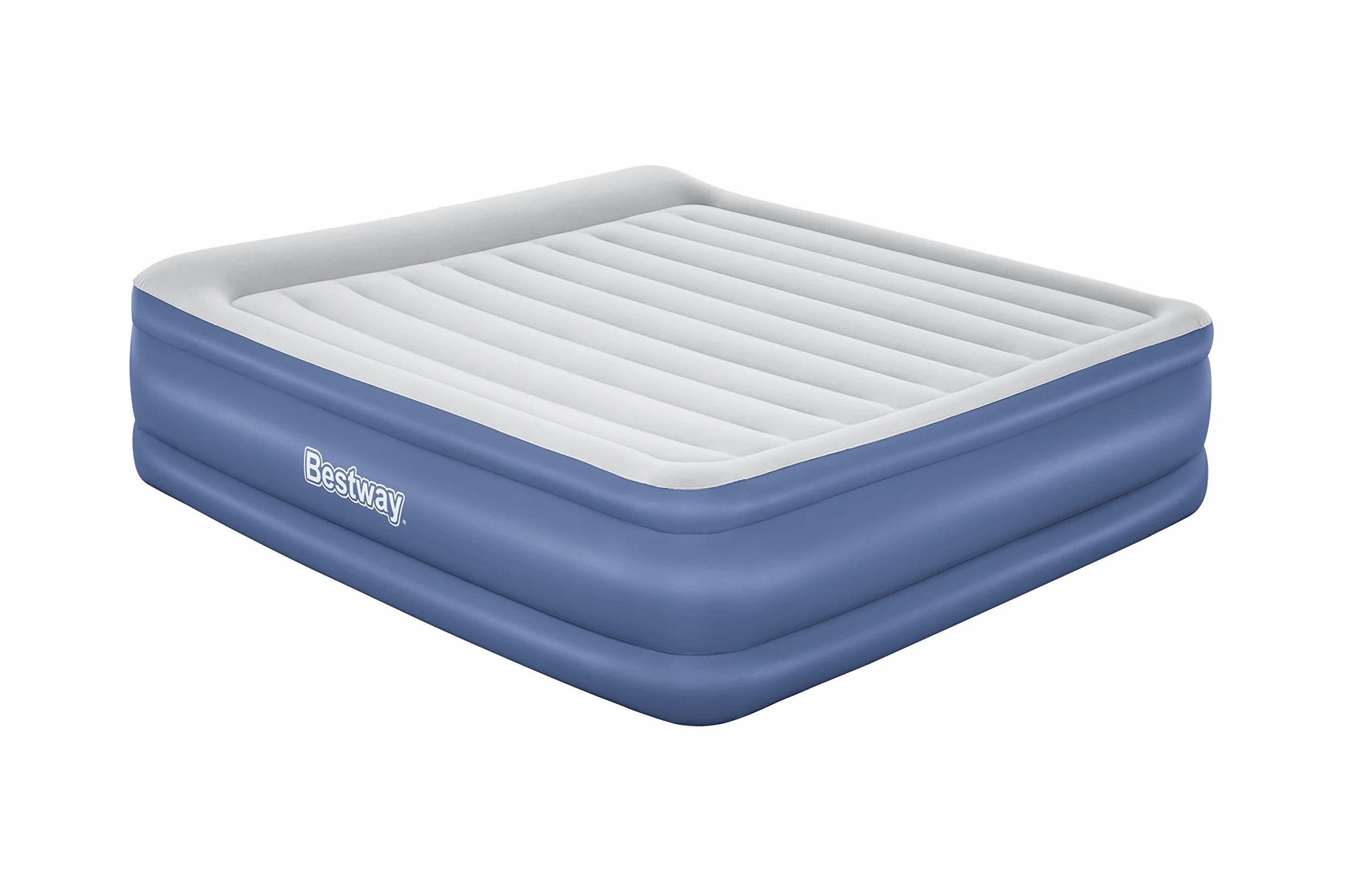 Bestway 80" x 76" x 22"/2.03m x 1.93m x 56 cm Tritech Air Mattress King Built-in AC Pump