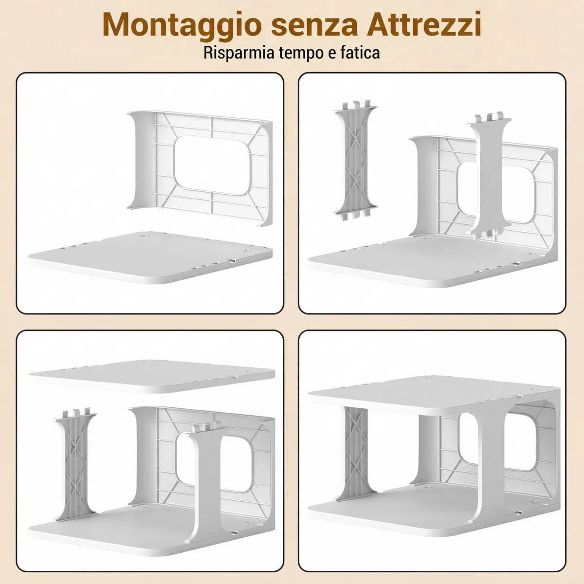 COSTWAY Scarpiera a 6 Ripiani, Scaffale Porta Scarpe Impilabile in Plastica, Organizzatore Verticale Salvaspazio per Ingresso, 27,5x24,5x76,5 cm (Bianco)