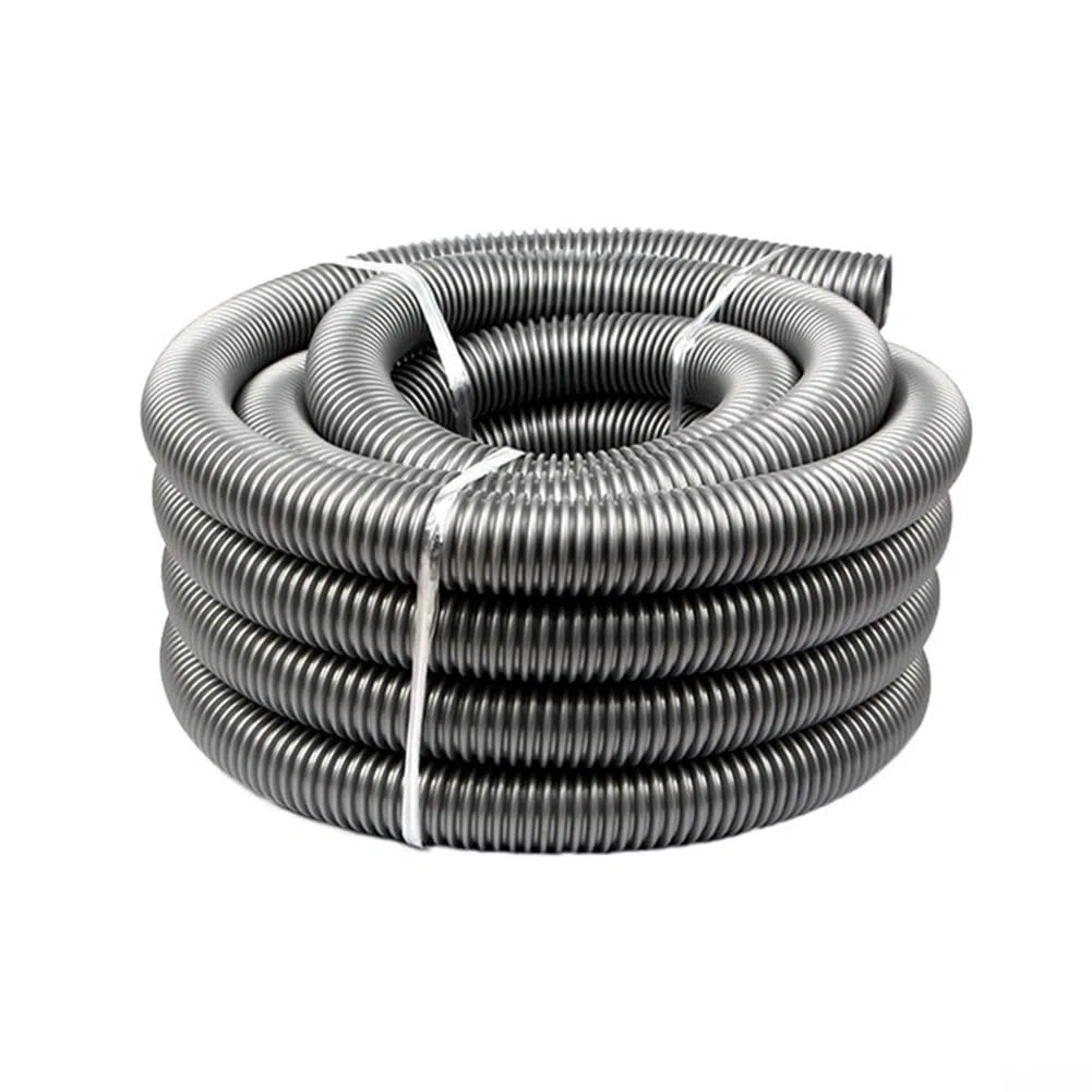 Besttoolifes Tubo flessibile di prolunga per aspirapolvere, resistente, diametro 50 mm, tubo filettato grigio, tubo di ricambio industriale resistente, lunghezza 3/4 metri (3 metri)