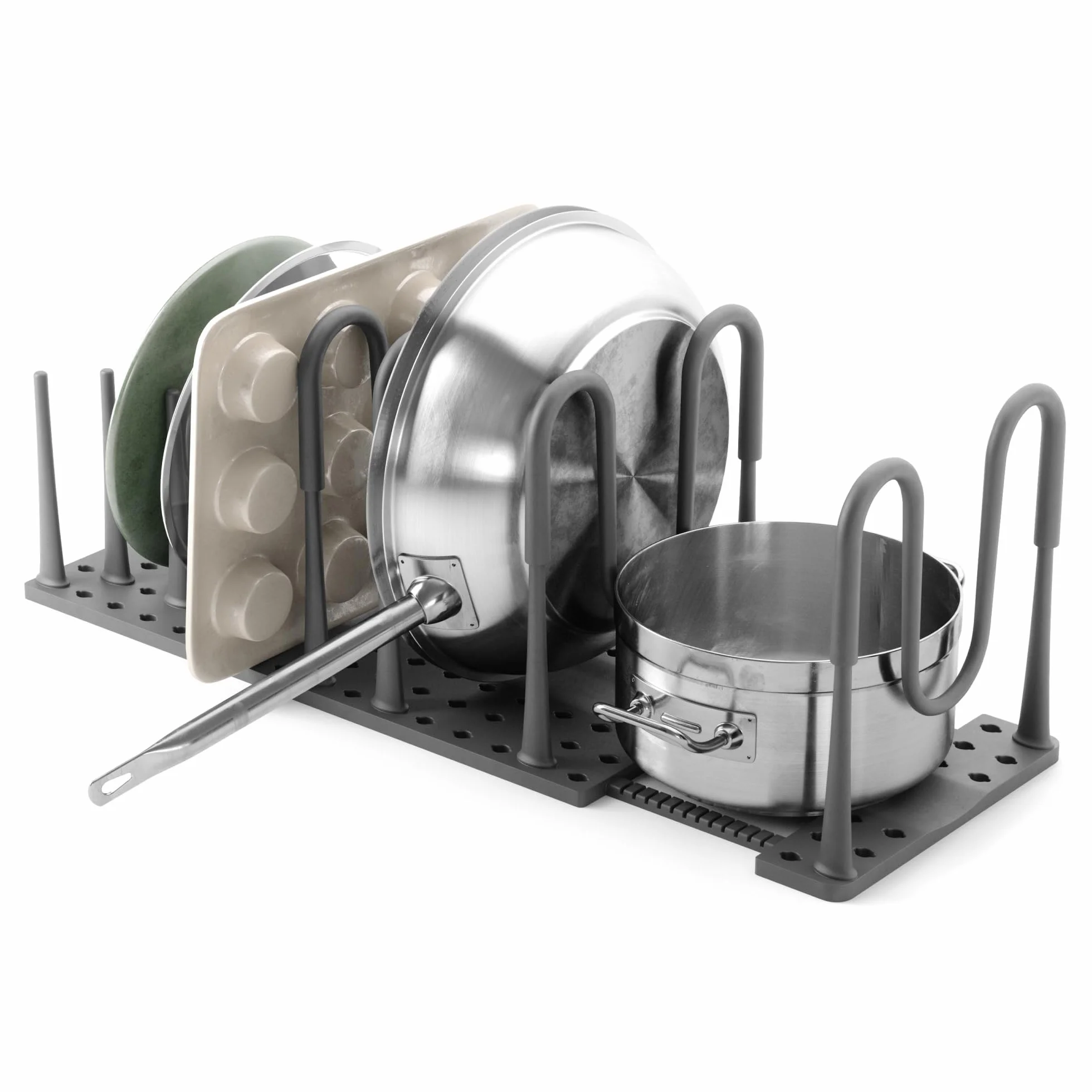 Umbra Peggy - Organizer per pentole, colore: Grigio scuro