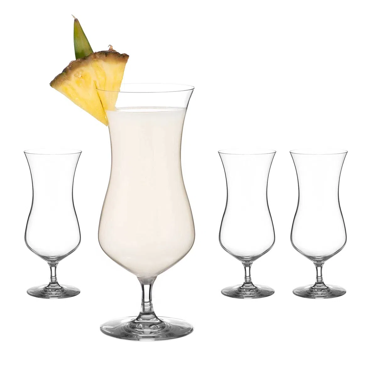 DIAMANTE Pina Colada - Set di 4 bicchieri da cocktail Hurricane - Cristallo senza piombo