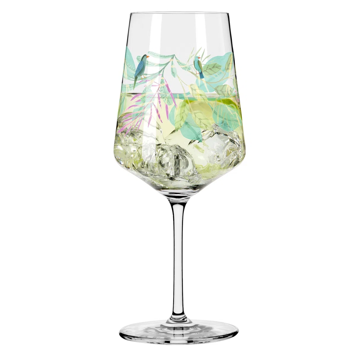 RITZENHOFF 2931017 Bicchiere da aperitivo 500 ml - Set di 2 - Serie Summer Dew - per spritz, spritzer - Motivo foglie - Made in Germany