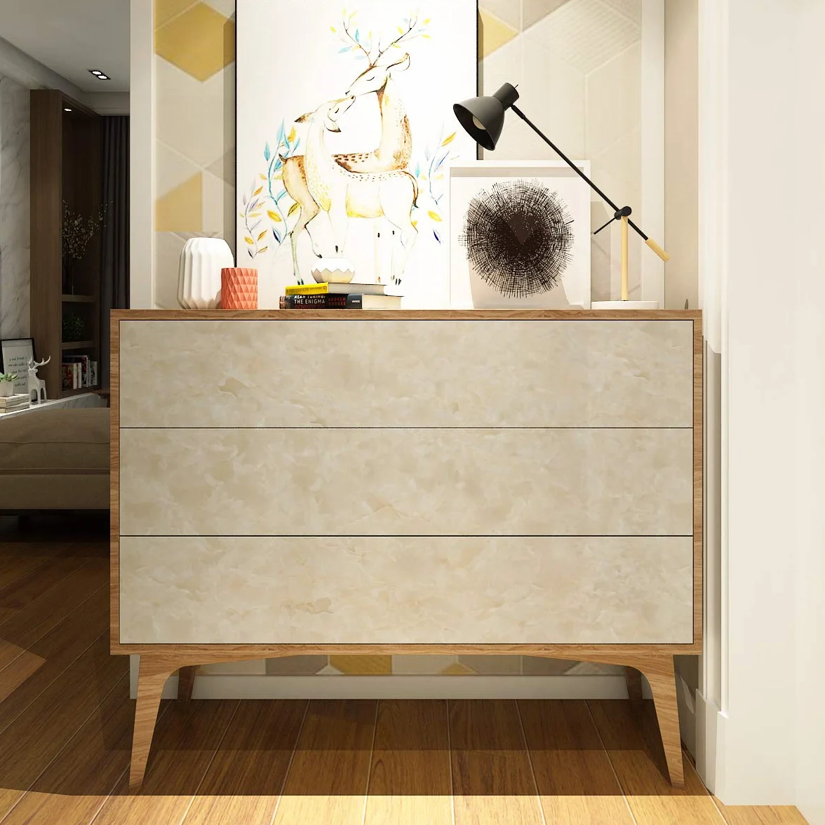 LaCheery Carta Adesiva per Mobili Marmo Rivestimento Top Cucina Adesivo Pellicola Adesiva per Mobili Cucina Crema Vinile Rotolo Adesivo Lucido Impermeabile per Armadio Beige Crema 40l x 700L cm