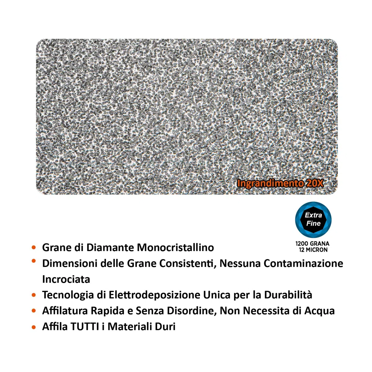 SHARPAL 119N 25cm barra di affilatura per coltelli diamantata, acciaio per levigatura (rivestimento diamantato)