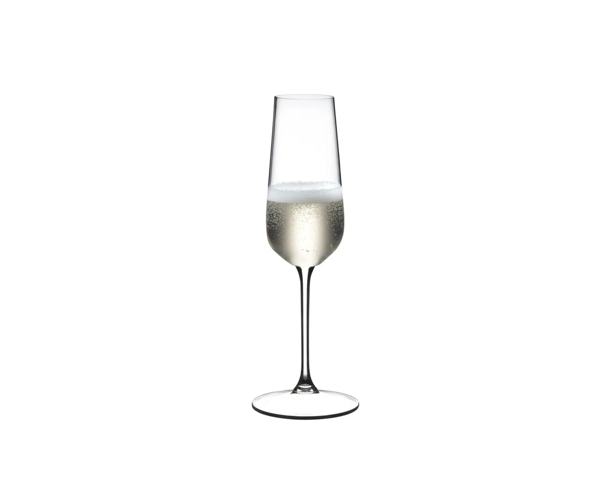 RIEDEL Grape - Flauto da champagne, set da 2 pezzi, in cristallo trasparente, realizzato a macchina