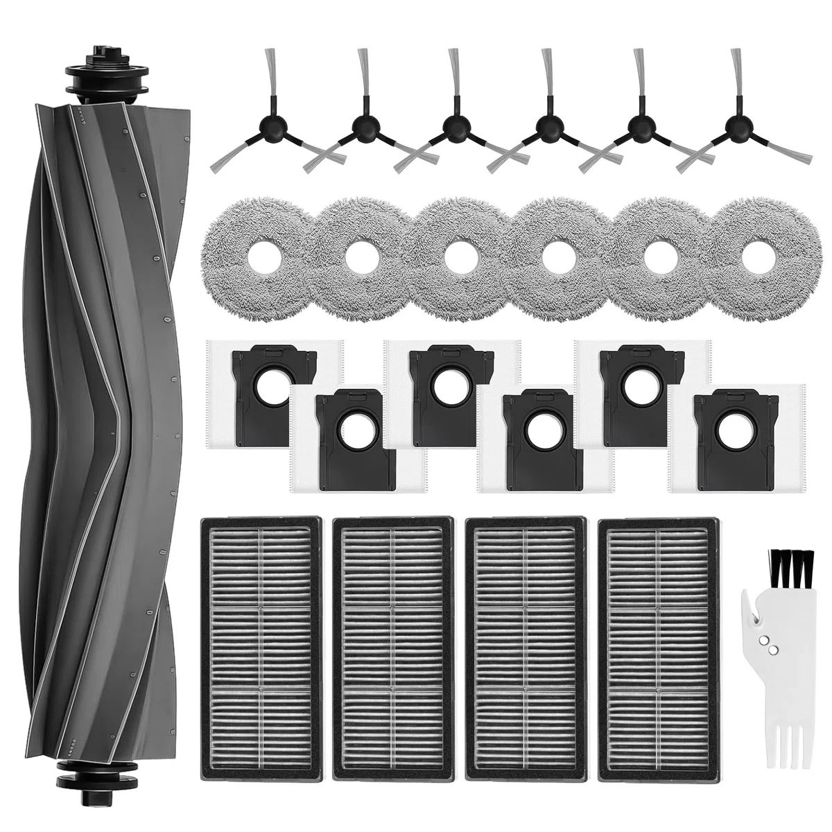 24 Pezzi Accessori per Robot Aspirapolvere per Dreame L10S Pro Ultra Heat, L10S Ultra Gen 2, X30 Ultra, X40 Ultra, Includono Spazzola Principale, Spazzole Laterali,Fáciles de instalar y reemplazar