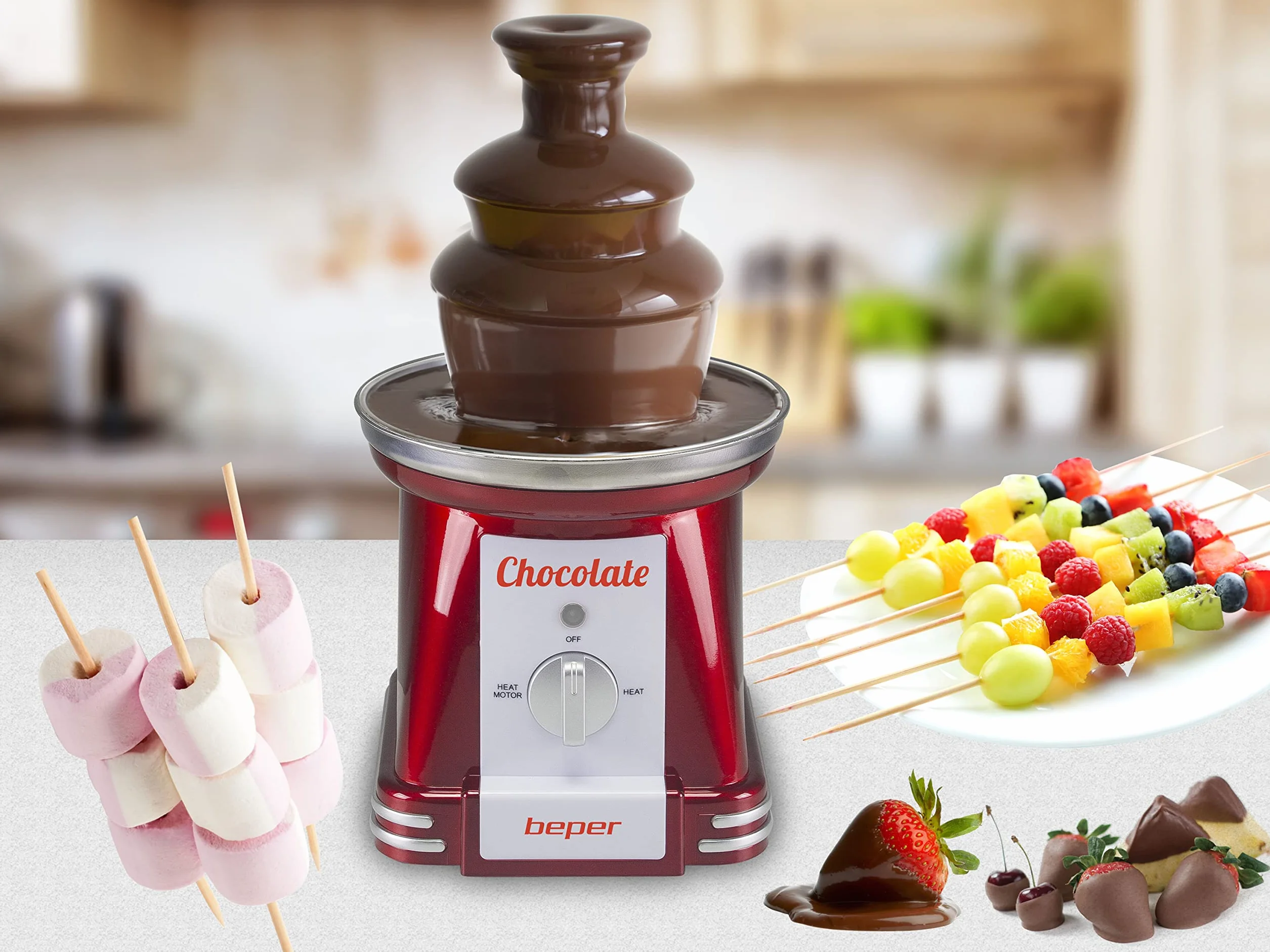 BEPER P101CUD200 Fontana di Cioccolato 750 ml XXL - Fontana di Cioccolato Cascata a 3 Livelli