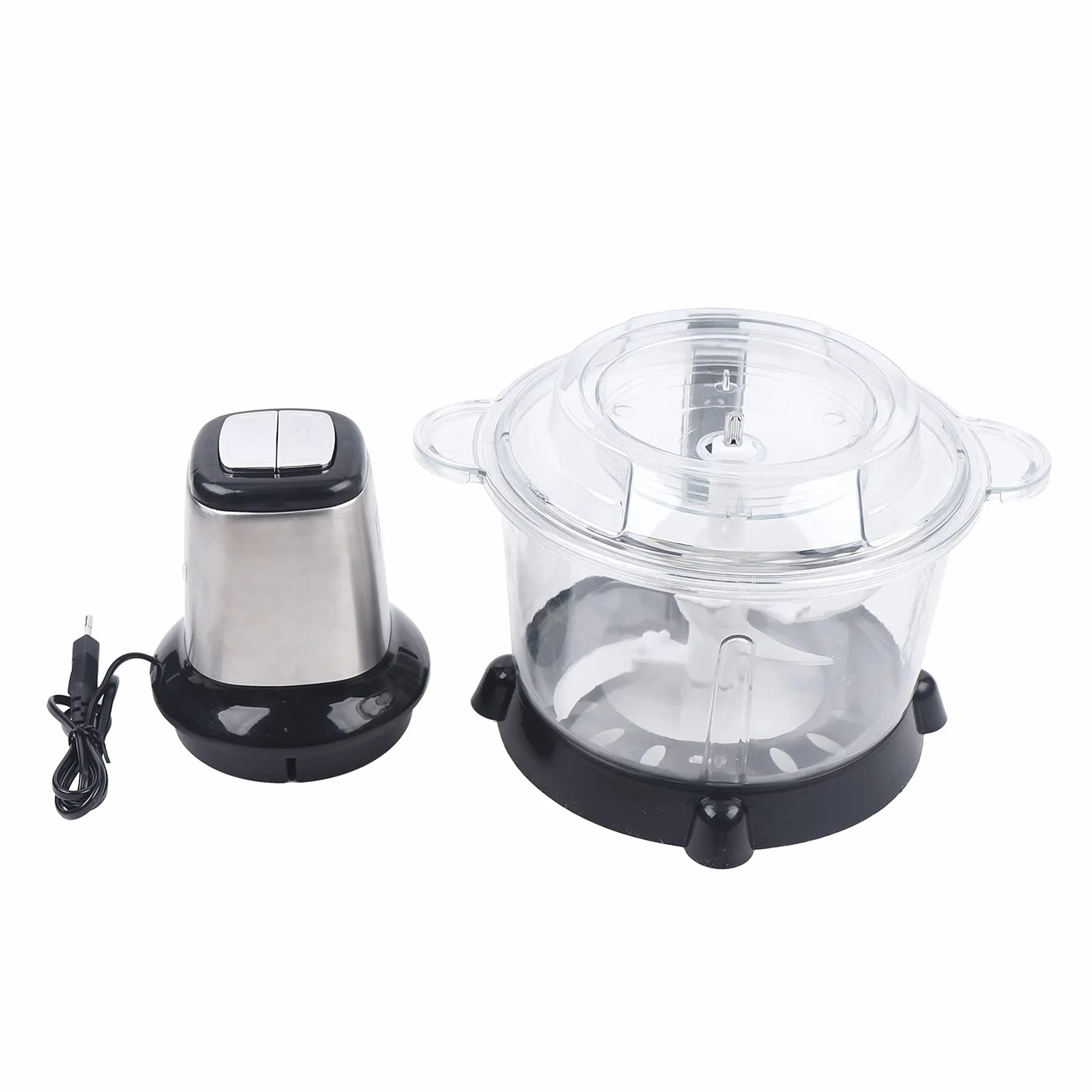 Tritatutto elettrico multifunzione da 5 l, con lame in acciaio inox, grande volume e tritatutto per frutta e verdura, motore da 300 W per utensili da cucina veloci con coperchio di sicurezza