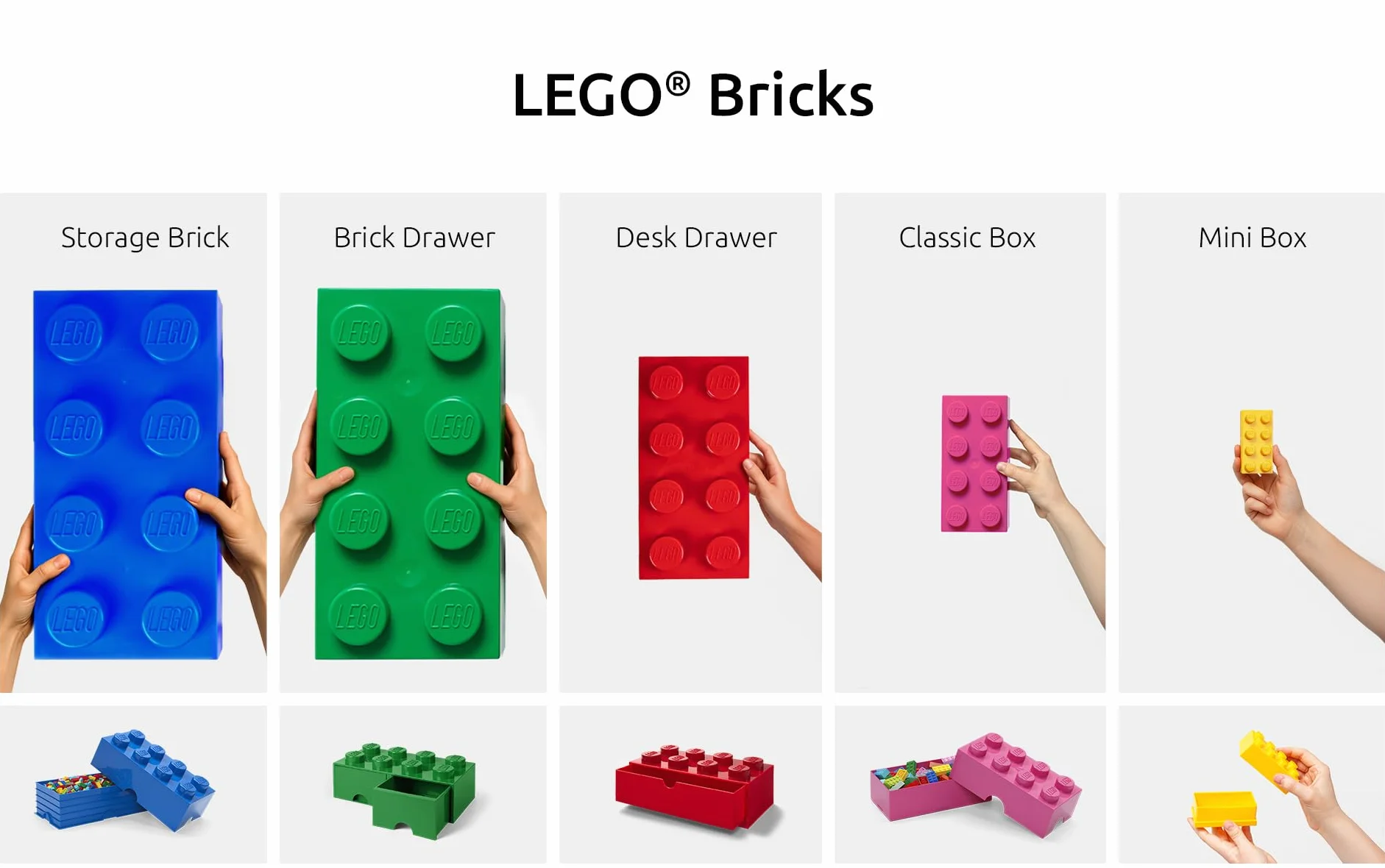 Lego l4005r.00 Storage Brick 4 con cassetti rosso