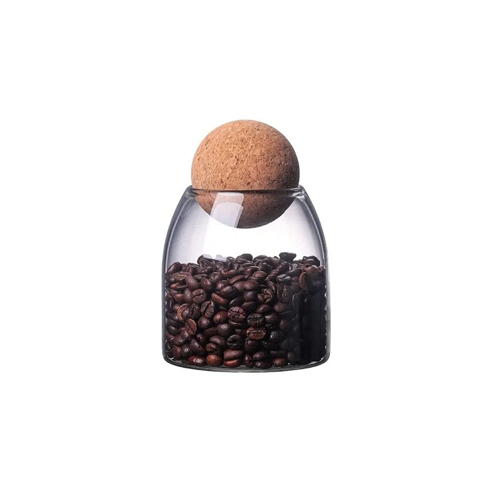 Barattoli di vetro ermetico borosilicato, con tappo in sughero, per spezie, zucchero, caffè, biscotti, caramelle (550 ml/19oz)