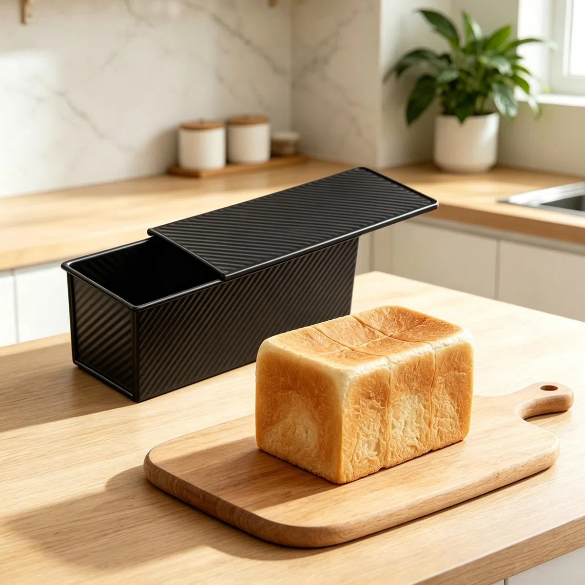 Generico Teglia Per Pane Con Coperchio, Design A Rilascio Facile, 32x12x11 Cm, Stampo Per Pane, Teglia Per In Acciaio Al Carbonio, Uso Multiuso, Per Cucina Domestica Ristorante Panetteria