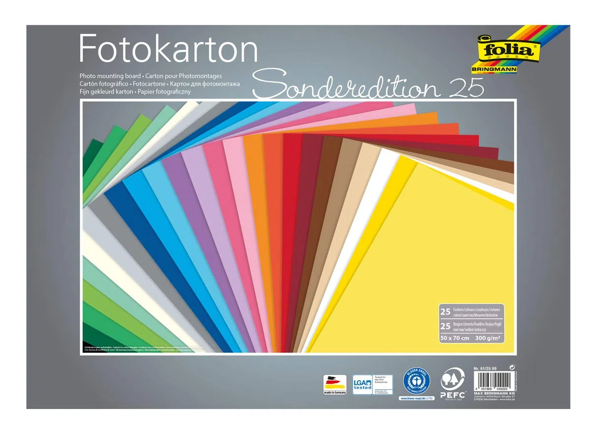 Marca Cartone 300 gr. in 25 Colori 50 x 70 cm