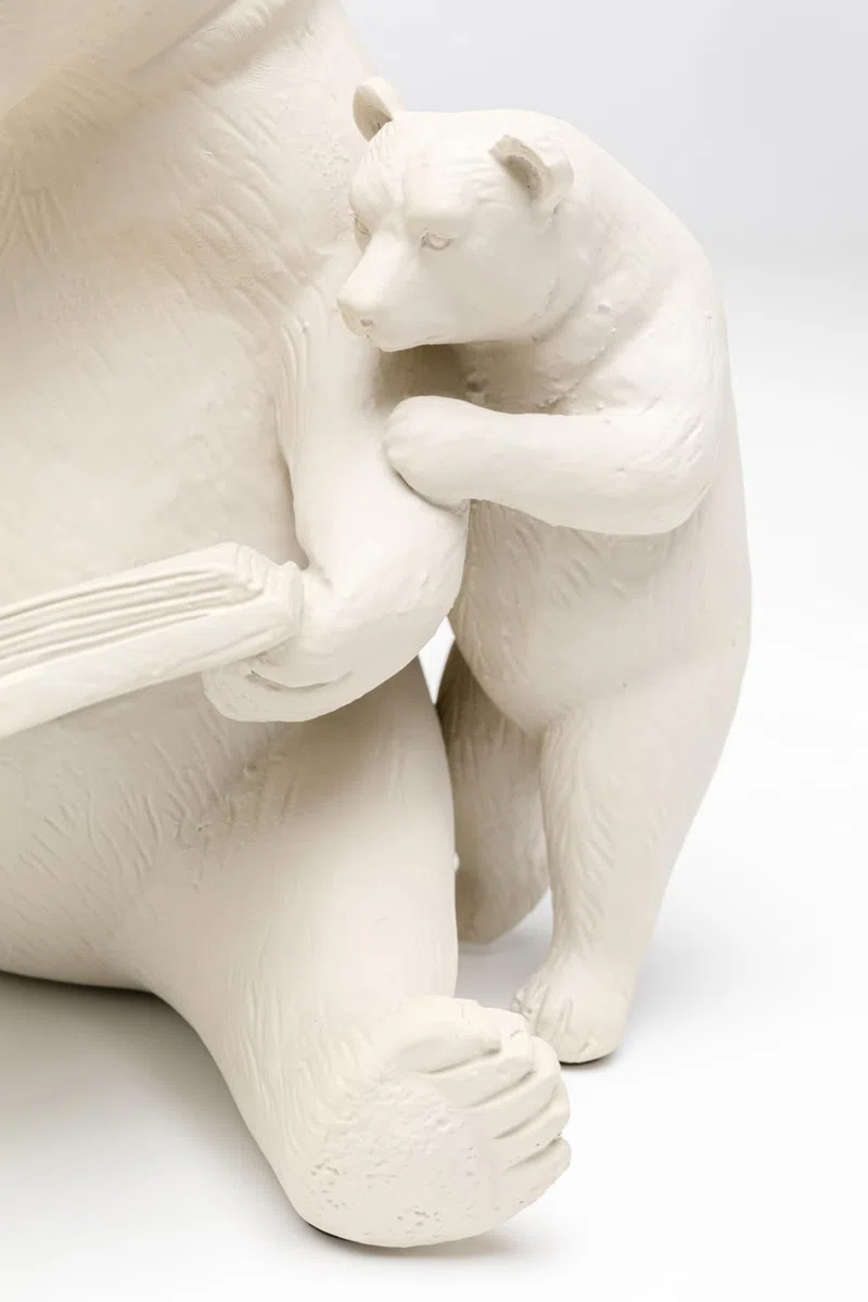 KARE Design figura decorativa Reading Bears, greige, motivo animale, orsacchiotto, simbolo famiglia, accessorio casa, per sala, scaffale, console, stanzetta bambini, 18 cm