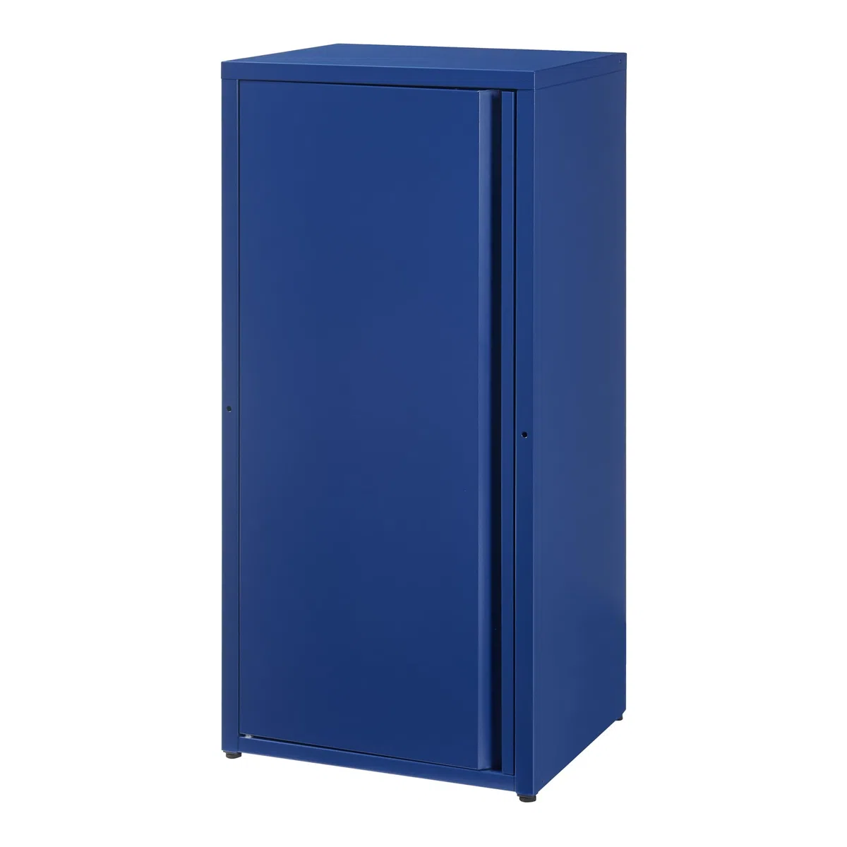 [en.casa] Armadio a Colonna in Metallo Armadietto da Ufficio con 1 Anta e 2 Ripiani Regolabili in Altezza Mobile in Acciaio per Archivio 88 x 40 x 35 cm - Blu