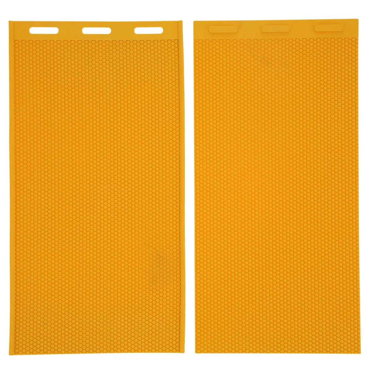 Stampo per cera d'api, 2 pezzi flessibile in gomma gialla con motivo esagonale resistente all'usura, foglio fondazione per alveare 5,4 mm, apicoltura fai da te produzione cera