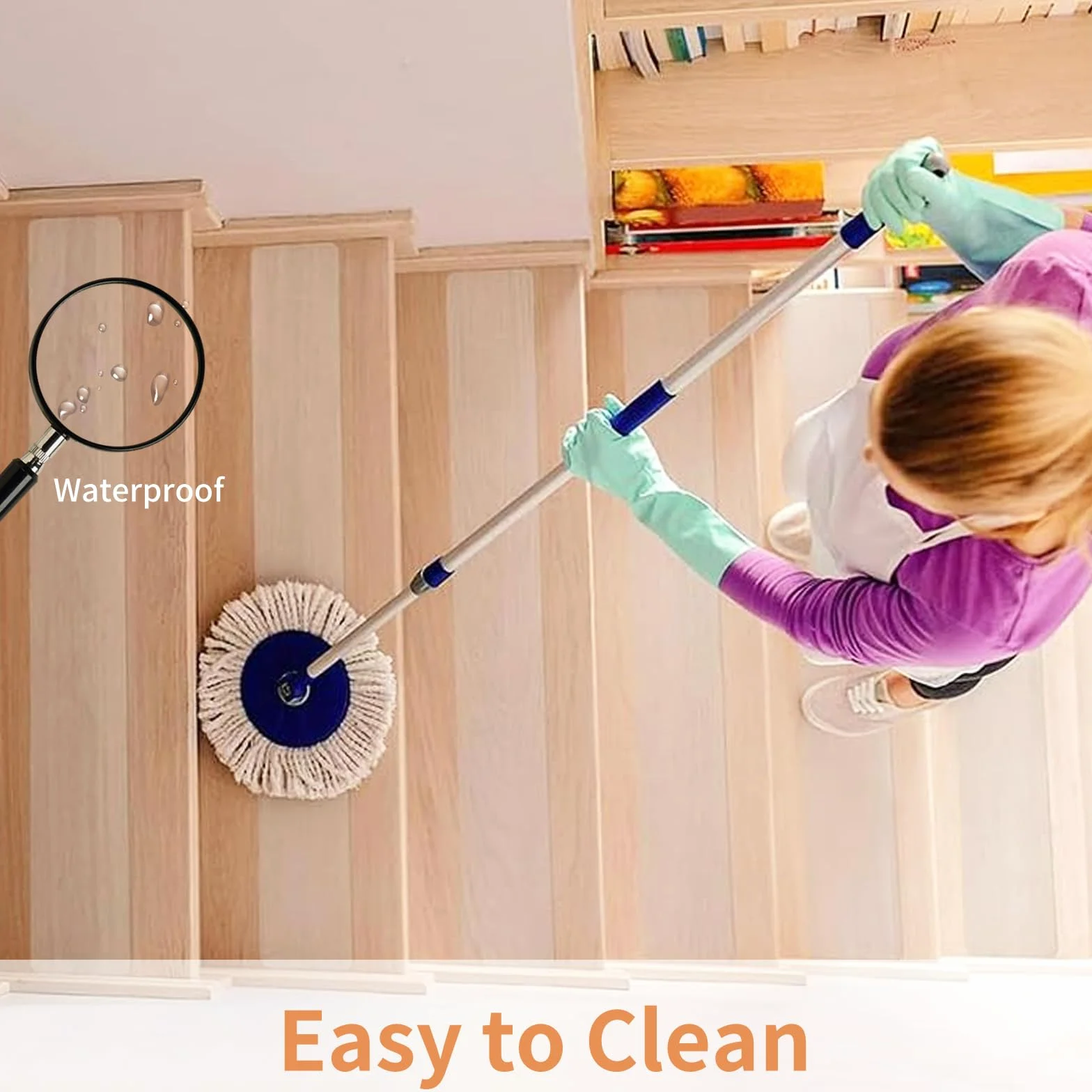 Janety 15PCS Strisce Antiscivolo per Scale, 15 x 80cm Autoadesive Strisce Antiscivolo per Scale Interne, Trasparente tappetini protettivi Antiscivolo per Pavimenti,Tappeto Moquette in Scala Legno