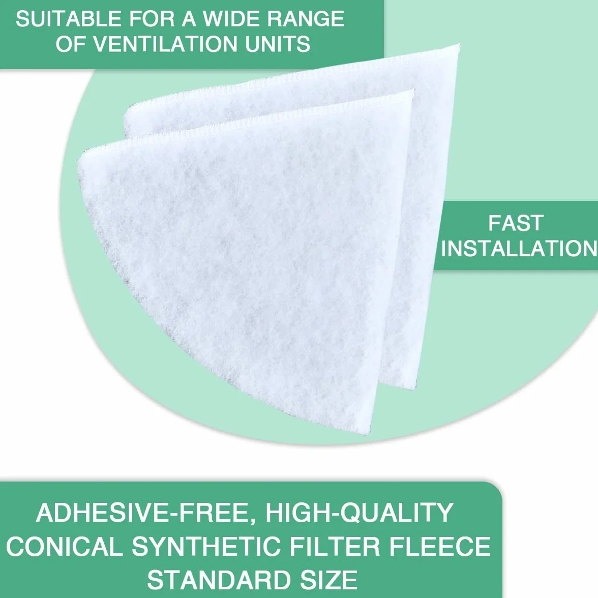Set di Filtri a Cono OTYMIOW - Filtro Conico DN 125 G4 per Impianto di Ventilazione, Compatibile con Zehnder, Helios, Vallant, Maico, Pluggi